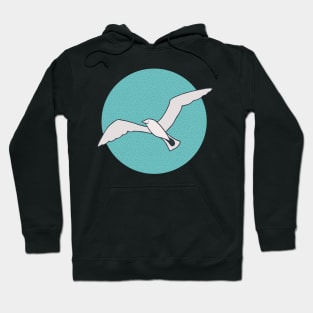 Seagulls in front of turquoise blue sky Hoodie